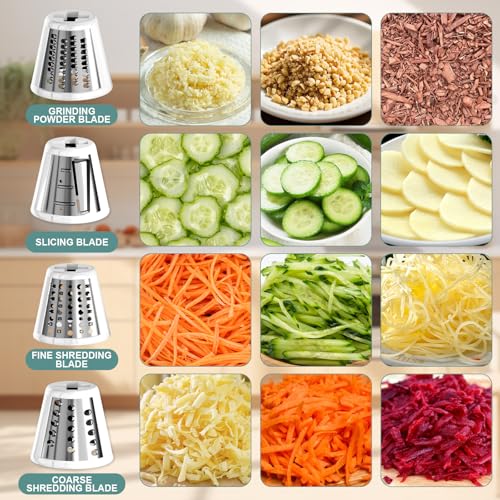 Slicer Shredder Attachment for KitchenAid Stand Mixer (White)