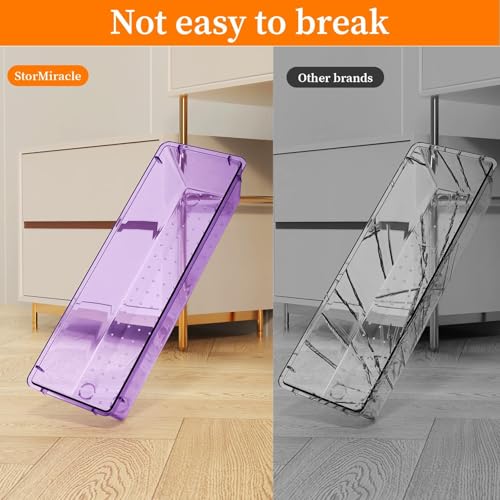 32 PCS Clear Plastic Drawer Organizer Set (Pueple)
