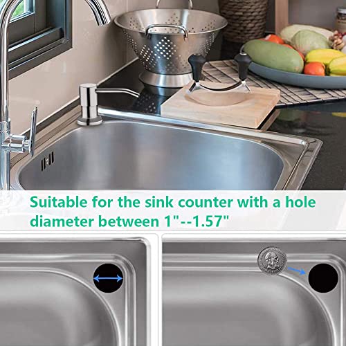 Soap Dispenser for Kitchen Sink (Brushed Nickel)