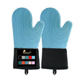 Silicone Oven Mitts (Blue Dark)