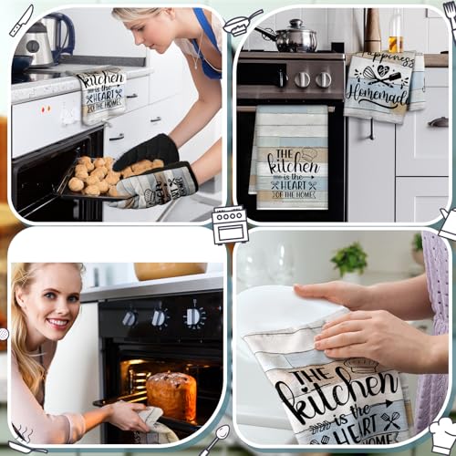 6 Pcs Farmhouse Kitchen Decor Accessories Set (Brown Green / Kitchen)