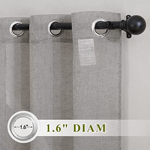 Charcoal Grey Living Room Curtains 84 inch Long (36"W x 84"L (Pack of 2) / Charcoal Grey)