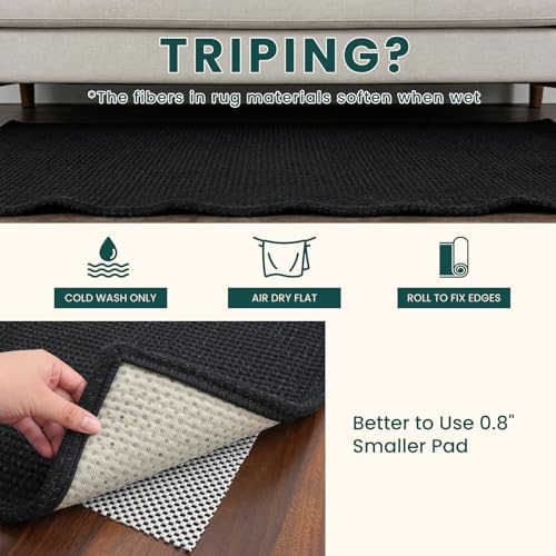 Black 2x4 Entry Runner Rug (Black/Dark Grey / 2' x 4' (Runner))