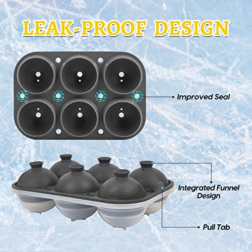 Premium Ice Tray Combo (Gray / 6 Sphere/8 Cube)