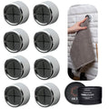 Towel Hooks Towel Holder (8 Pack / Chrome)