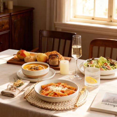 Dinnerware Sets for 6 (Light Beige / Service For 6(18Pcs))