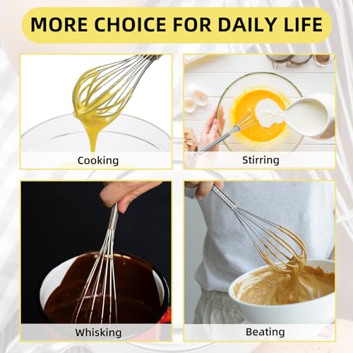 30 Pcs Mini Whisk Bulk Small Whisks for Cooking 304 Stainless Steel Tiny Whisk for Baking (6 Inch)