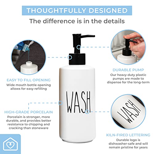 Porcelain 16oz Liquid Dispenser (WASH)