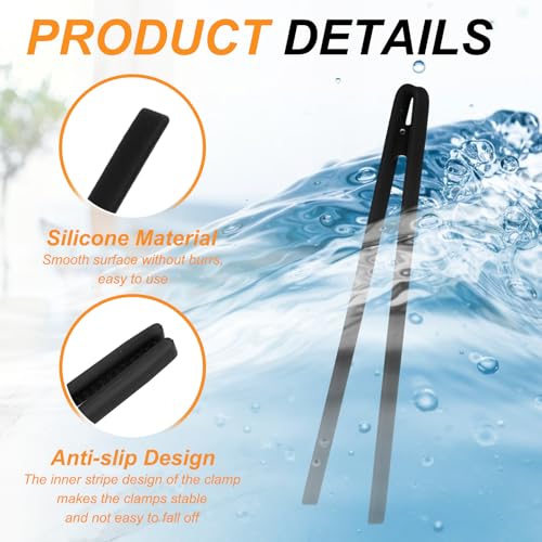 11.4" Silicone Toast Tongs (Black / 11.4")