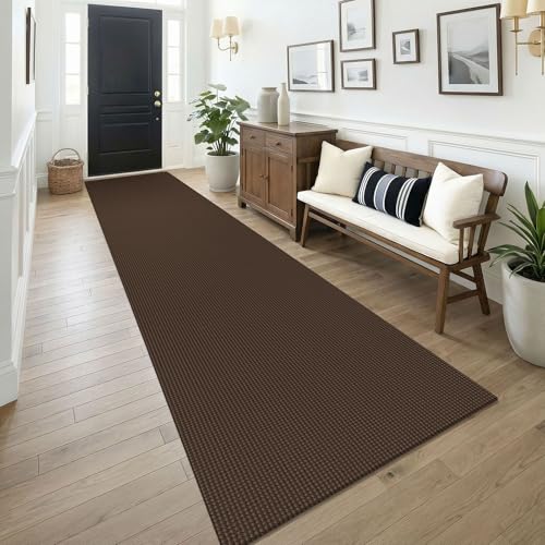 3x14 Runners Rugs for Hallway (Brown/Dark Brown / 3' x 14' (Runner))