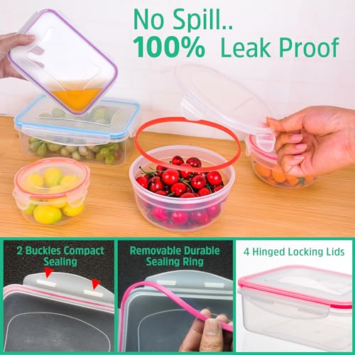 46 PCS Food Storage Containers with Lids Airtight (46 Pcs)