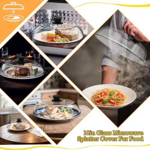 10in Glass Microwave Cover for Food