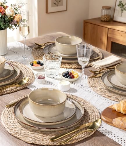 Dinnerware Sets for 6 (Almond Cream / Service for 6(18Pcs))
