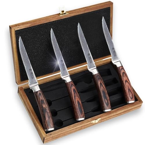 EDIB Damascus Steak Knife Set