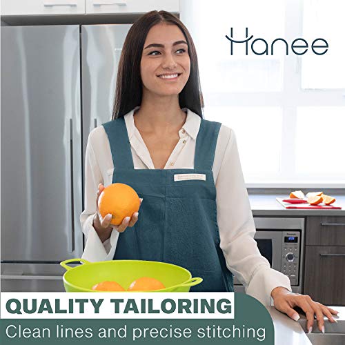 Cotton Aprons for Women Men (Deep Teal)