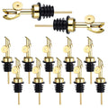12 Pcs Weighted Stainless Steel Liquor Bottle Pourers Auto Flip Olive Oil Dispenser Spout Balsamic Alcohol Pourer Spouts for Home Bar Accessories