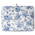 Dish Drying Mat for Kitchen Counter Blue and White Floral Drying Mats Chinoiserie Vintage Flowers Dish Drying Pad for Dishes Microfiber Absorbent Dish Drainer Rack Mat for Countertop 18x24 Inch (Floral Blue and White / 18" x 24")