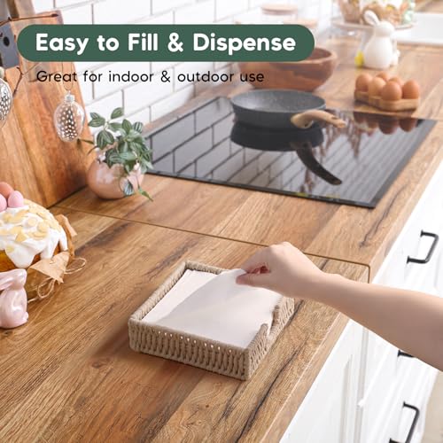 Napkin Holder for Table (Light Khaki / Square)