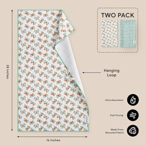 Waffle Kitchen Towel Set of 2 (Butterfly Gingham)