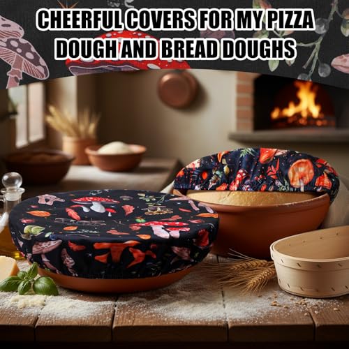 10 Pcs Reusable Bowl Covers in 5 Size (Deep Color / Mushroom Style)