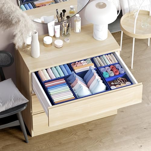 Drawer Organizer Set of 12 (12 Baskets / Navy)