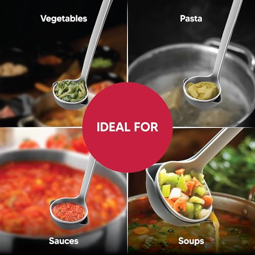 2-in-1 Straining Ladle, Super Strong and Heat Safe (Straining Ladle)
