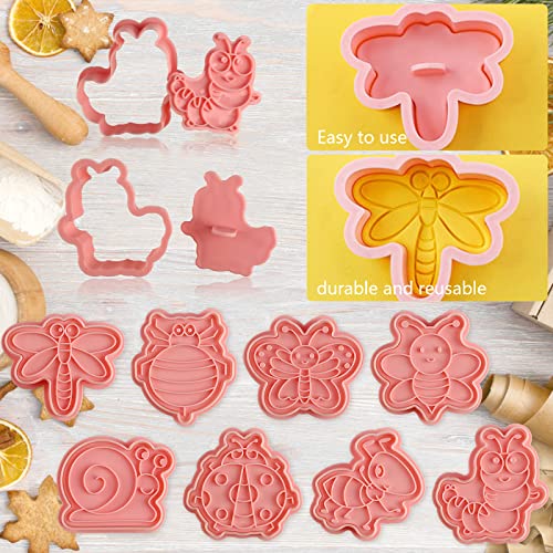 Insect Cookie Cutters Set (Insect Cookie Cutters With Plunger Stamps)