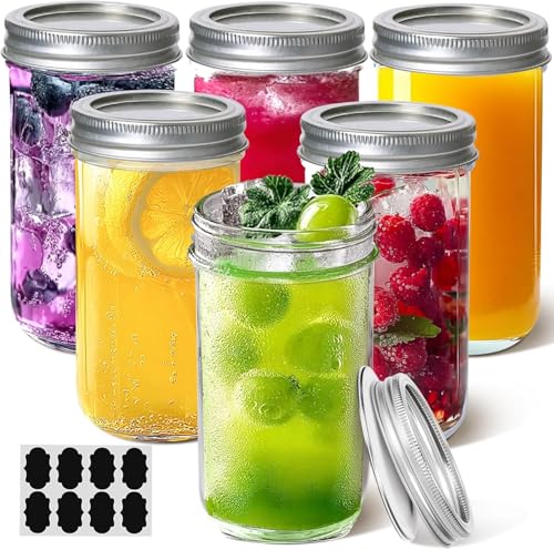 12 oz Mason Jars (12 fl oz x 6 - Regular Mouth)