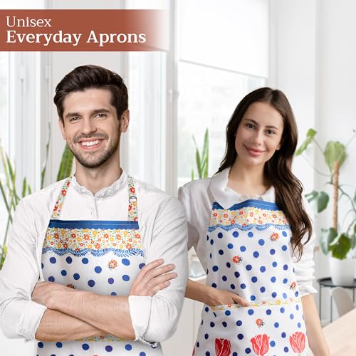 Aprons for women with Pocket 100% Cotton Pack of 1 (127 - Folky Floral)