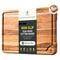 Teak Wood Cutting Board 15'' Non Toxic Wooden Chopping Boards for Fruit (15"L x 11"W)