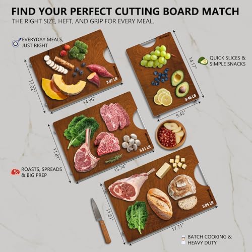 Sapele Wood Cutting Board One Piece No Glue 15.74"L*11.81"W (15.7"L x 11.8"W)