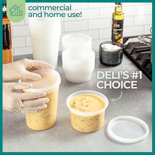 16 Sets Deli Containers with Lids (16 Sets 16 & 32 oz)