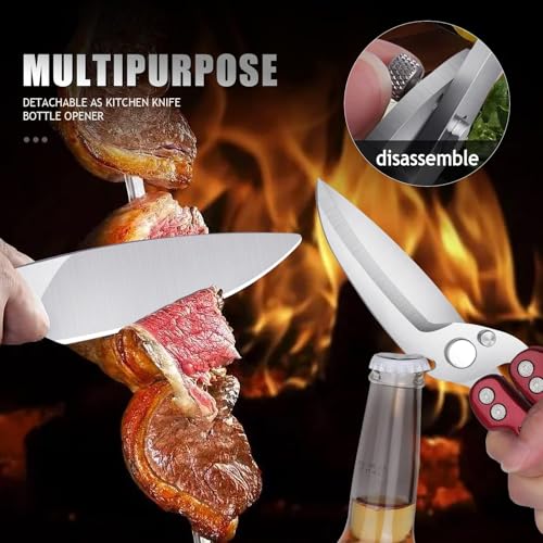 Heavy Duty Poultry Shears (Burgundy)