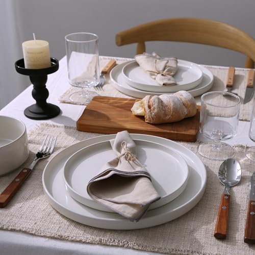 Nebula Plates and Bowls (White / Service for 4 (Standard Dinner Set))