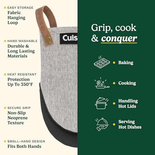Cuisinart Heritage Mini Oven Mitts (Textured Gray)