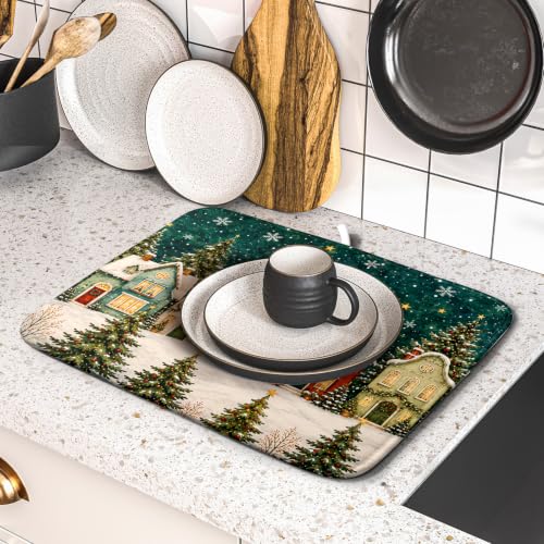 Christmas Dish Drying Mat (18" x 16")