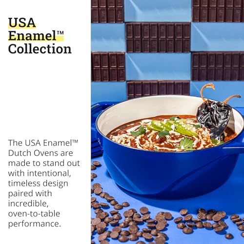 USA Enamel 6 Quart Dutch Oven (Blue / 6 qt)