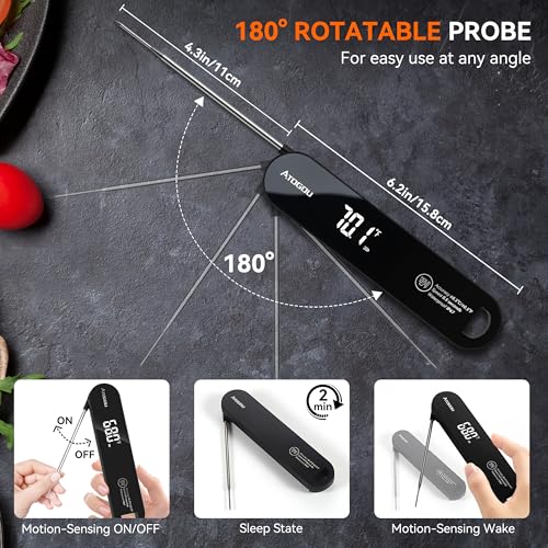 The Latest Thermocouple Food Thermometer (Black)