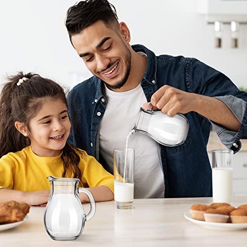 2 Pcs Glass Pitcher Milk Frothing Creamer (250 ml / Elegant Style)