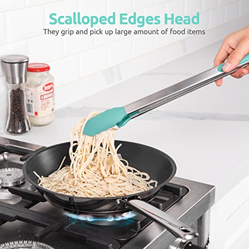 Kitchen Tong for Cooking (Aqua Sky / 16 inch)