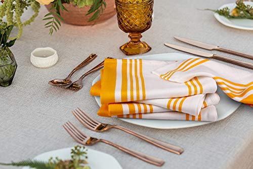 Kitchen Towels Cotton Dish Towels 20”x30” (20" x 30" (Set of 3) / 014 Yellow/White)