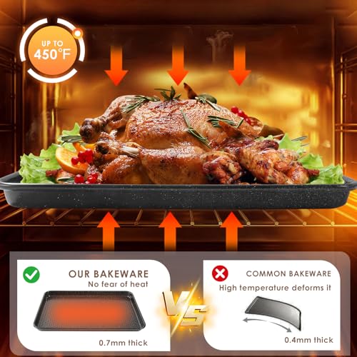 Baking Sheet Pan Set of 3 (Textured Black)