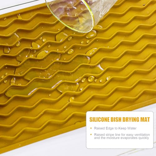 Silicone Dish Drying Mat (Yellow / 12" x 6")