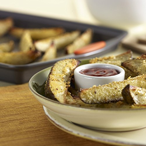Yum o! Nonstick Bakeware Oven Lovin' Cookie Pan Set for Baking (Orange Grips)