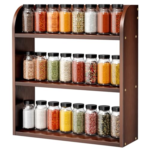 3 Tier Bamboo Spice Rack (Brown / 3 Tier)