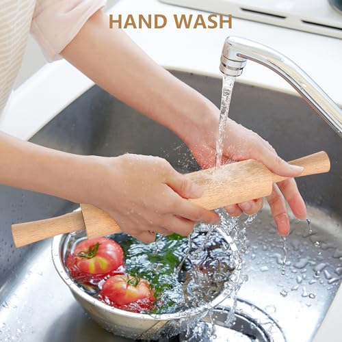 Rolling Pin with Handles (Beige)