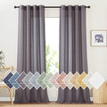 Semi Sheer Brown Purple Curtains for Bedroom (52"W x 108"L (Pack of 2) / Purple Brown)