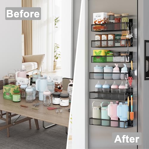 Magnetic Spice Rack for Refrigerator (6 Pack)
