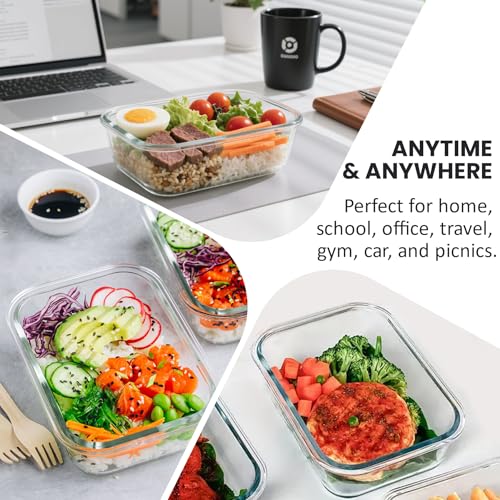 2 Pack 35OZ Glass Food Storage Container (2Pack 35OZ)