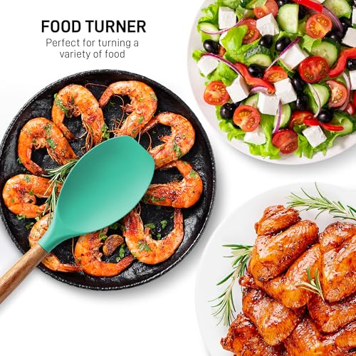 5 Piece Silicone Utensil Set (5-Piece Set / Mint)